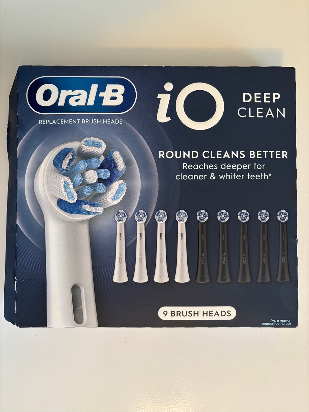 Oral-B iO Deep Clean Replacement Toothbrush Heads 4/White & 5/Black New Open Box